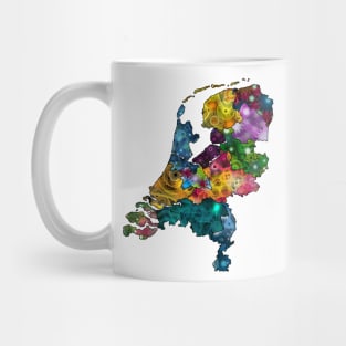 Spirograph Patterned The Netherlands Provinces Map Mug